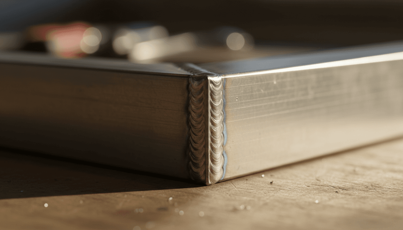 Détail technique montrant la qualité des soudures aluminium