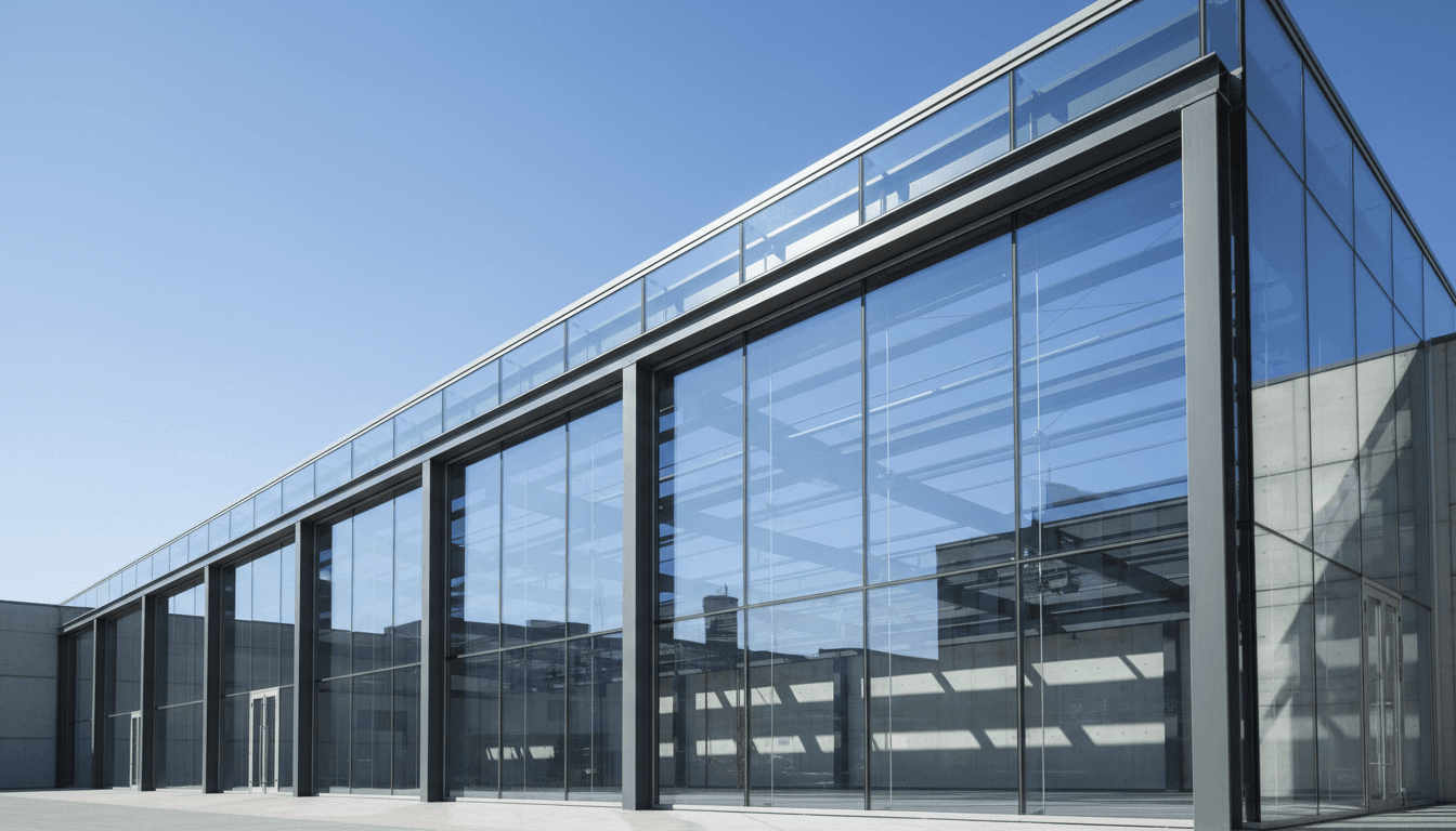 Facade aluminium et verre moderne installée sur bâtiment commercial à Casablanca