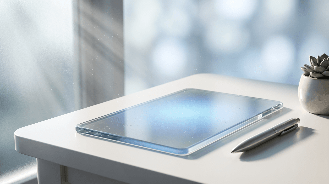 Vitrage intelligent avec opacité variable installé dans un espace de bureaux moderne